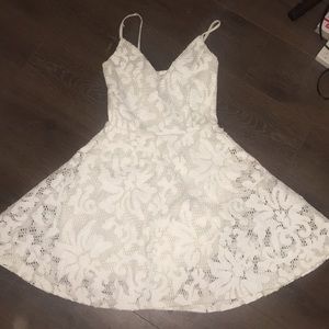White Charlotte Russe cami skater sundress